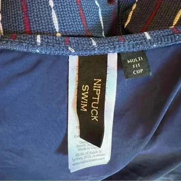 Nip Tuck Swim Striped One Piece Swimsuit Swimwear - Picture 5 of 6